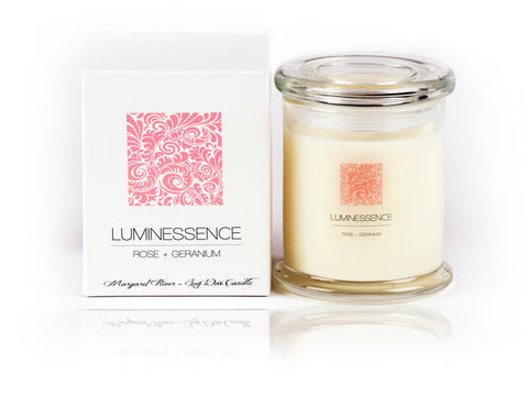 Luminessence Soy Candle - Rose + Geranium